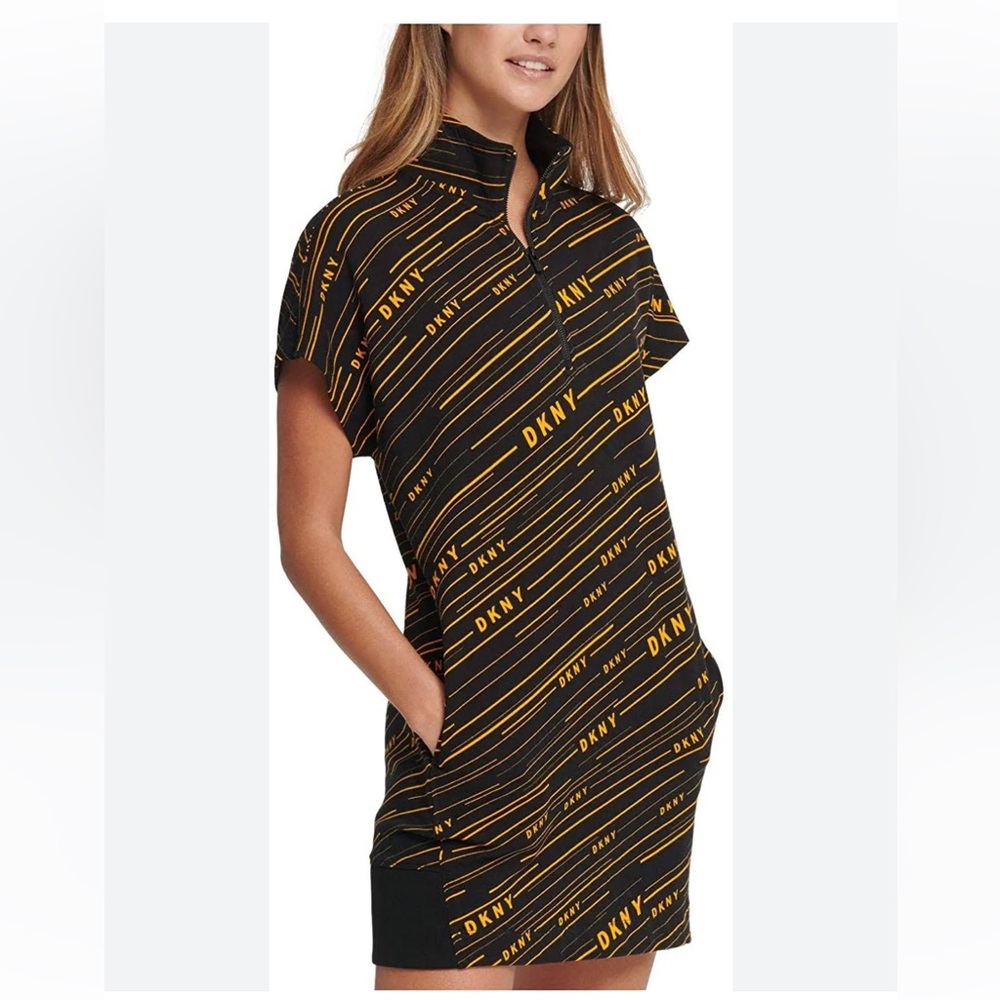 DKNY women’s Meteorite Logo Print Fitness Workout Dress,M!NWT